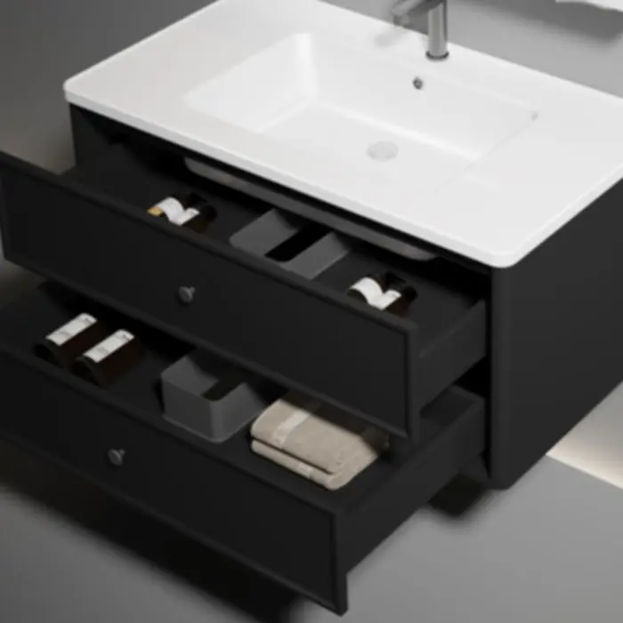 Wholesale Bathroom Vanity Set with Mirror Cabinet (2)