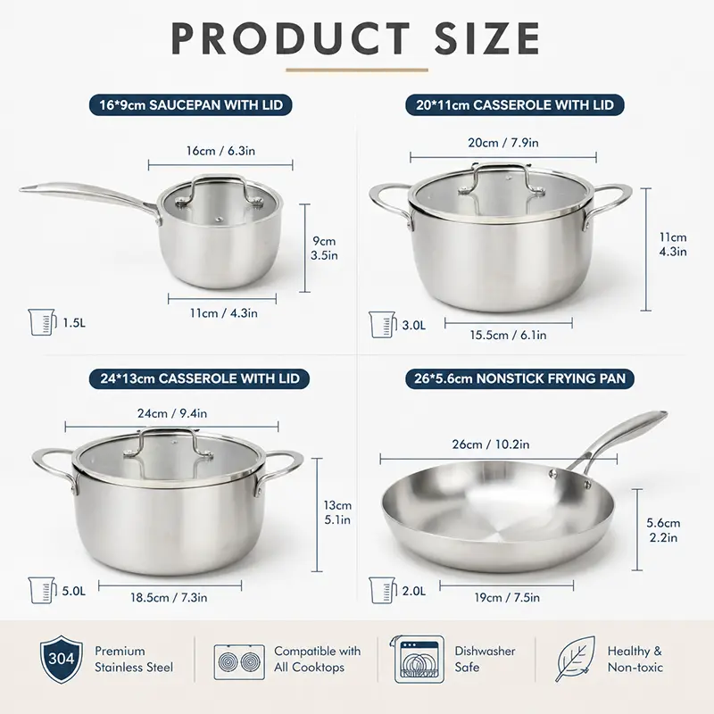 Wholesale Stainless Steel Cookware Sets6